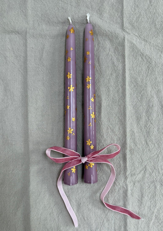 Purple & Gold candles
